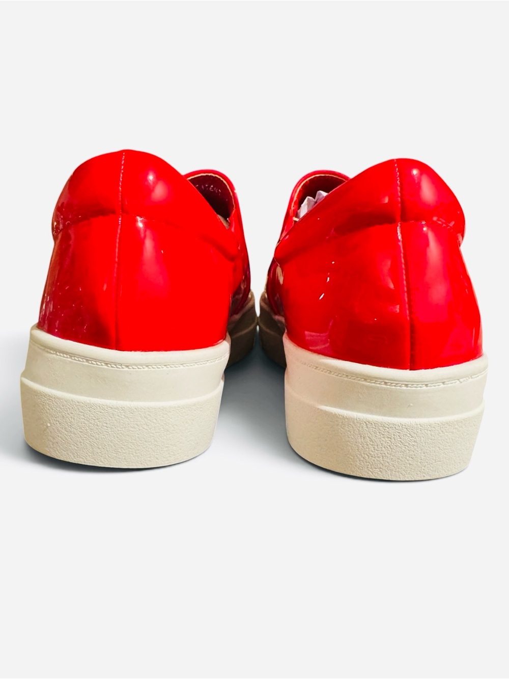 Azalea Wang Karen- Red Patent Slip-On Sneakers - Picture 6 of 9